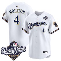 Men's Milwaukee Brewers Throwback Vapor Premier Limited Jersey - 2026 World Series - All Stitched