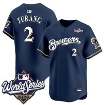 Men's Milwaukee Brewers Throwback Vapor Premier Limited Jersey - 2026 World Series - All Stitched