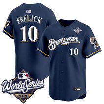 Men's Milwaukee Brewers Throwback Vapor Premier Limited Jersey - 2026 World Series - All Stitched