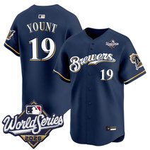 Men's Milwaukee Brewers Throwback Vapor Premier Limited Jersey - 2026 World Series - All Stitched