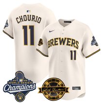 Men's Milwaukee Brewers 2026 World Series Champions Vapor Premier Limited Jersey - Bob Uecker Patch - All Stitched