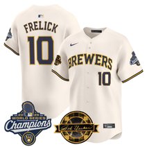 Men's Milwaukee Brewers 2026 World Series Champions Vapor Premier Limited Jersey - Bob Uecker Patch - All Stitched