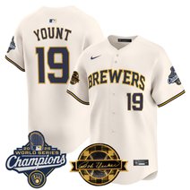Men's Milwaukee Brewers 2026 World Series Champions Vapor Premier Limited Jersey - Bob Uecker Patch - All Stitched