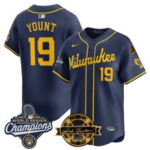 Men's Milwaukee Brewers 2026 World Series Champions Vapor Premier Limited Jersey - Bob Uecker Patch - All Stitched