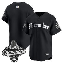 Men's Milwaukee Brewers 2026 World Series Champions Vapor Premier Limited Jersey - Gothic Edition - All Stitched