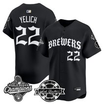 Men's Milwaukee Brewers 2026 World Series Champions Vapor Premier Limited Jersey - Old English Edition - All Stitched
