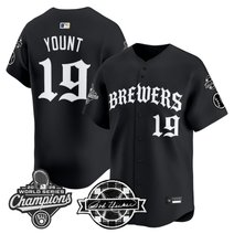 Men's Milwaukee Brewers 2026 World Series Champions Vapor Premier Limited Jersey - Old English Edition - All Stitched