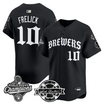 Men's Milwaukee Brewers 2026 World Series Champions Vapor Premier Limited Jersey - Old English Edition - All Stitched