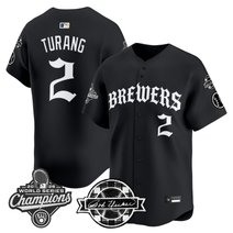Men's Milwaukee Brewers 2026 World Series Champions Vapor Premier Limited Jersey - Old English Edition - All Stitched