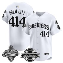 Men's Milwaukee Brewers 2026 World Series Champions Vapor Premier Limited Jersey - Old English Edition - All Stitched
