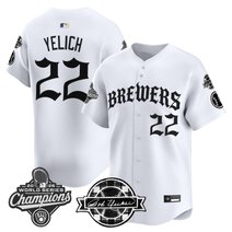 Men's Milwaukee Brewers 2026 World Series Champions Vapor Premier Limited Jersey - Old English Edition - All Stitched