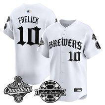 Men's Milwaukee Brewers 2026 World Series Champions Vapor Premier Limited Jersey - Old English Edition - All Stitched