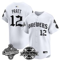 Men's Milwaukee Brewers 2026 World Series Champions Vapor Premier Limited Jersey - Old English Edition - All Stitched