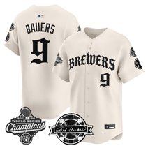 Men's Milwaukee Brewers 2026 World Series Champions Vapor Premier Limited Jersey - Old English Edition - All Stitched