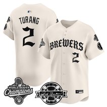 Men's Milwaukee Brewers 2026 World Series Champions Vapor Premier Limited Jersey - Old English Edition - All Stitched