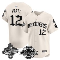 Men's Milwaukee Brewers 2026 World Series Champions Vapor Premier Limited Jersey - Old English Edition - All Stitched