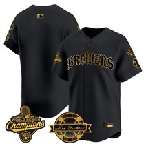 Men's Milwaukee Brewers 2026 World Series Champions Vapor Premier Limited Jersey - Old English Edition - All Stitched