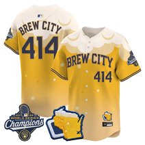 Men's Milwaukee Brewers "Brew City Edition" 2026 World Series Champions Vapor Premier Limited Jersey - Stitched