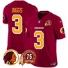 Men's Washington Redskins 75th Patch Throwback Vapor Limited Jersey - All Stitched