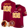 Men's Washington Redskins 75th Patch Throwback Vapor Limited Jersey - All Stitched