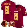 Men's Washington Redskins 75th Patch Throwback Vapor Limited Jersey - All Stitched