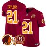 Men's Washington Redskins 75th Patch Throwback Vapor Limited Jersey - All Stitched