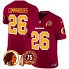 Men's Washington Redskins 75th Patch Throwback Vapor Limited Jersey - All Stitched