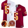 Men's Washington Redskins 75th Patch Throwback Vapor Limited Jersey - All Stitched