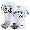 Men's Milwaukee Brewers 2026 World Series Vapor Premier Limited Jersey - Old English Edition - All Stitched