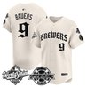 Men's Milwaukee Brewers 2026 World Series Vapor Premier Limited Jersey - Old English Edition - All Stitched