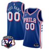 Philadelphia 76ers Custom Swingman Jersey - 24th Season Patch - All Stitched