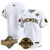Men's Milwaukee Brewers 2026 World Series Vapor Premier Limited Jersey V2 - Bob Uecker Patch - All Stitched