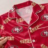 San Francisco 49ers Long Sleeve Satin Pajama Set