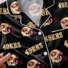 San Francisco 49ers Long Sleeve Satin Pajama Set V2