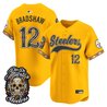 Men's Pittsburgh Steelers Día de los Muertos Vapor Limited Baseball Jersey - All Stitched