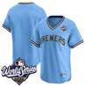 Men's Milwaukee Brewers Throwback Vapor Premier Limited Jersey - 2026 World Series - All Stitched
