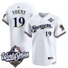 Men's Milwaukee Brewers Throwback Vapor Premier Limited Jersey - 2026 World Series - All Stitched