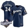 Men's Milwaukee Brewers Throwback Vapor Premier Limited Jersey - 2026 World Series - All Stitched