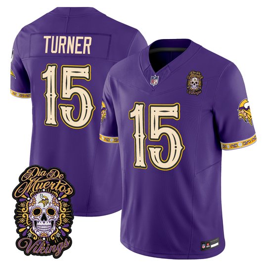 Men's Minnesota Vikings Día de los Muertos Vapor Limited Jersey - All Stitched