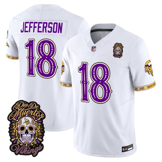 Men's Minnesota Vikings Día de los Muertos Vapor Limited Jersey - All Stitched