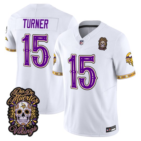 Men's Minnesota Vikings Día de los Muertos Vapor Limited Jersey - All Stitched