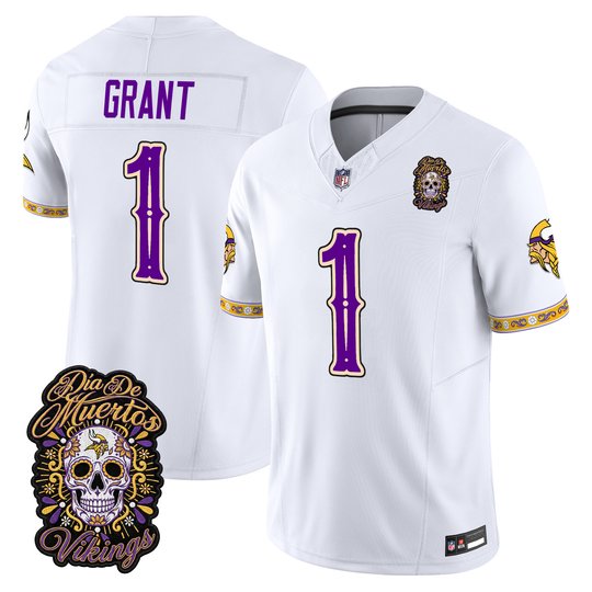Men's Minnesota Vikings Día de los Muertos Vapor Limited Jersey - All Stitched
