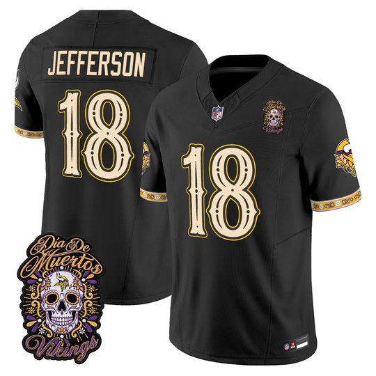 Men's Minnesota Vikings Día de los Muertos Vapor Limited Jersey - All Stitched
