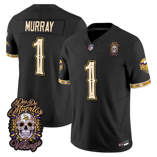 Men's Minnesota Vikings Día de los Muertos Vapor Limited Jersey - All Stitched