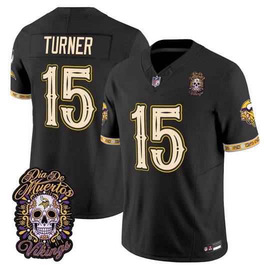 Men's Minnesota Vikings Día de los Muertos Vapor Limited Jersey - All Stitched