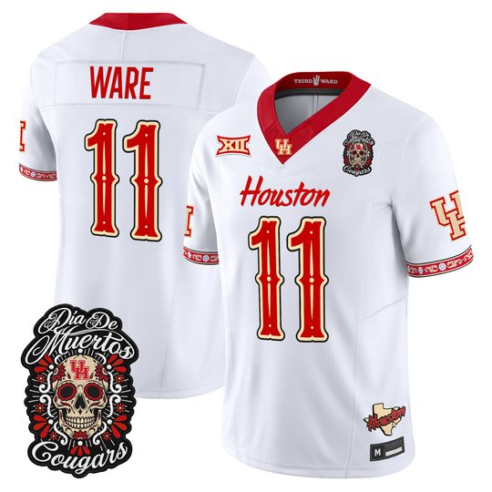 Men's Houston Cougars Día de los Muertos Vapor Limited Jersey - All Stitched