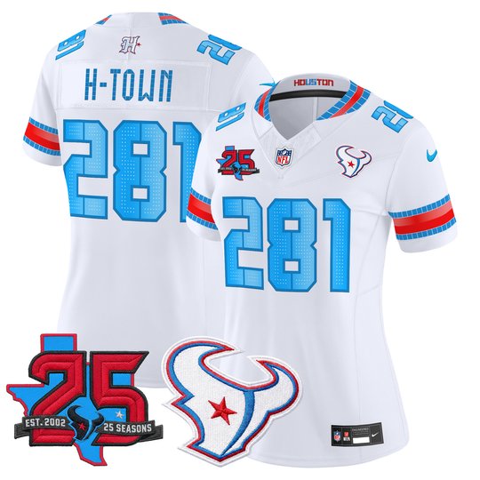 Women's Houston Texans 2026 "Rivalries" Vapor Limited Jersey - 25th Year Anniversary Patch - All Stitched