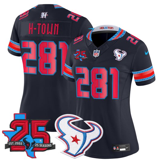 Women's Houston Texans 2026 "Rivalries" Vapor Limited Jersey - 25th Year Anniversary Patch - All Stitched