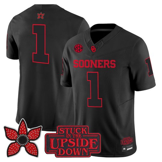 Men's Oklahoma Sooners 'Stranger Things Edition' Vapor Limited Jersey - All Stitched