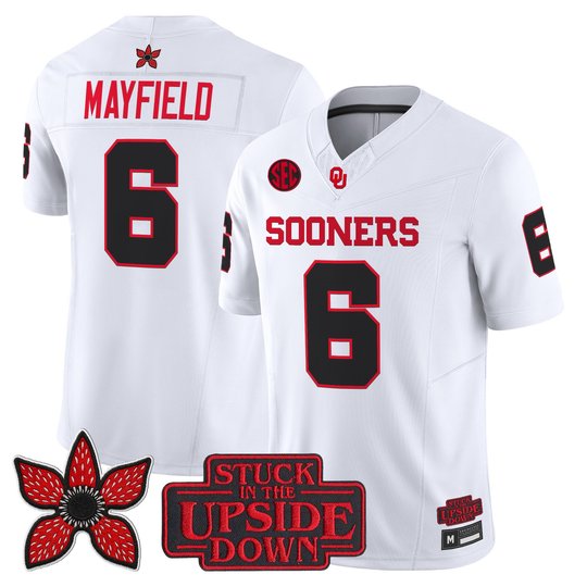 Men's Oklahoma Sooners 'Stranger Things Edition' Vapor Limited Jersey - All Stitched